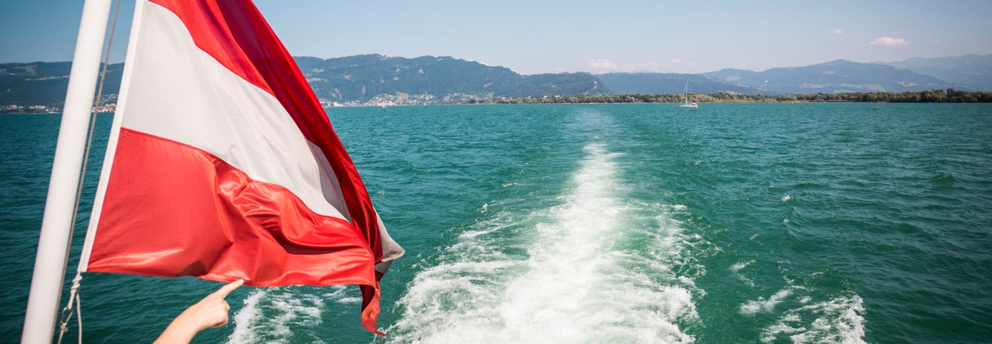 Außendeck Sicht auf Bodensee